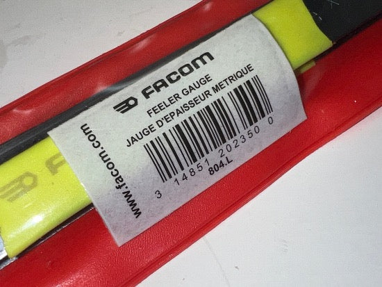 Facom 804.LF Round Tip LONG Metric Feeler Gage Set FLUO 19 Blades 0.04mm-1mm Range