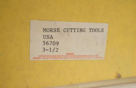 Morse Cutting Tools USA Made  3-1/2" Carbide Tipped Shell Mill End Mill. 56709 for Non-Ferrous