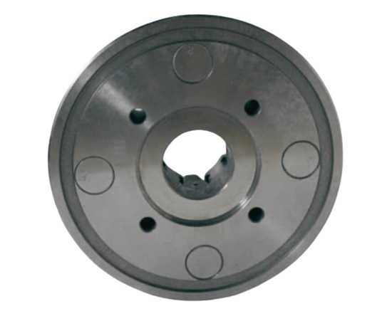 SCA Made in Sweden 10" 4-Jaw Independent Lathe Chuck. Plain Back.