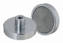 3  Eclipse 1-3/8"dia Ferrite Shallow Pot Magnet with M4 Threaded Hole E866 - Cardon Tools