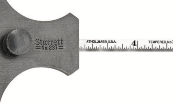 Starrett No. 237 0-6" Steel Rule Depth Gage