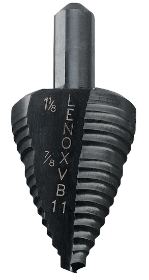 LENOX Vari-Bit Step Drill Bit , 2 Hole Sizes, 7/8" and 1-1/8" USA Made VB11