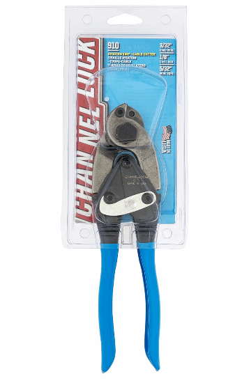 Channellock USA Made 910 9" Aviation Snip -Cable Cutter - HARD WIRE - WIRE ROPE-STEEL ROD