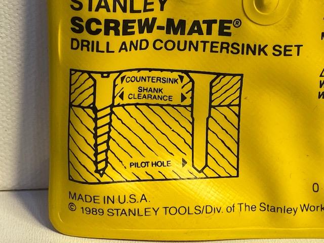 New Old Stock STANLEY Screw-Mate Drill & Countersink 5pc Set Made in USA 04-615