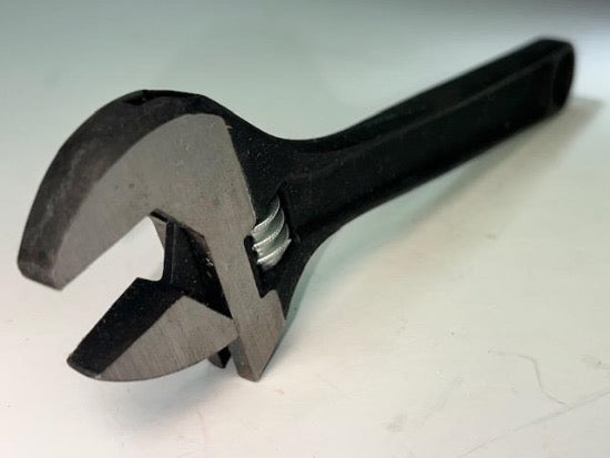 New Old Stock Crescent USA made 8 CRESTOLOY Black Adjustable Wrench AT18 Cardon Tools