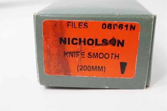Nicholson 8" Machinists Blacksmith Toolmakers Knife Edge Smooth File. 06961N