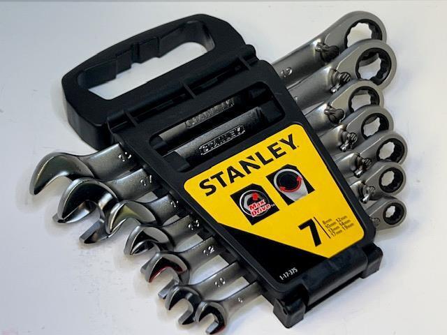 NEW Stanley 7pc Metric Combination Ratcheting Wrench Set 8,10,12,13,14,17,19mm