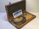 New Old Stock Mitutoyo 3-4" Disc Gear Tooth & Flange Micrometer. .001" Grad. 123-128 Japan - Cardon Tools