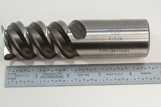 Morse Cutting Tools USA M42 8% Cobalt 1-1/4" ShearMill End Mill. 60 Helix 42971
