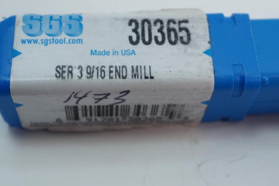 SGS Series 3, 9/16" Solid Carbide 2fl square End Mill