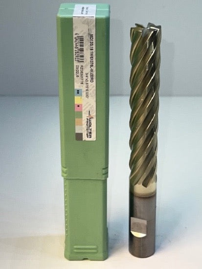 WALTER Prototyp End Mill 3/4" x 3-7/8" LOC 6 Flute Carbide 6.5" OAL R .030"