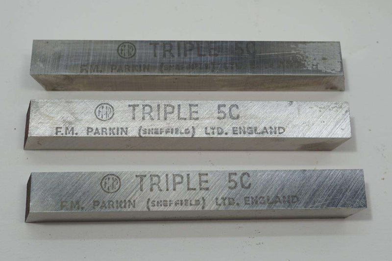 3 New FMP  Parkin Triple 5C 5% Cobalt Hss Lathe Tool Bit 7/16" x 3-1/2" UK Made