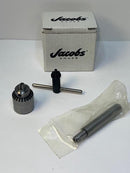 No. 0 JACOBS 0-5/32" Cap. Precision Miniature Drill Chuck 3/8" Shank + Key - Cardon Tools