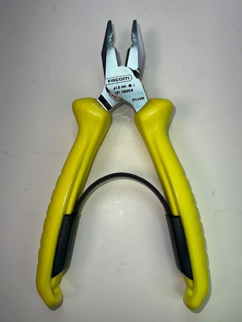 New FACOM combination Pliers c/w Return Spring 187.18CPEF-R with Offcut Retainer - Cardon Tools