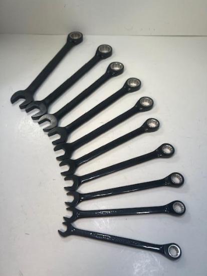  PROTO 8MM-19MM 10pc  ANTI-SLIP Ratcheting Combination Spline Wrench SET