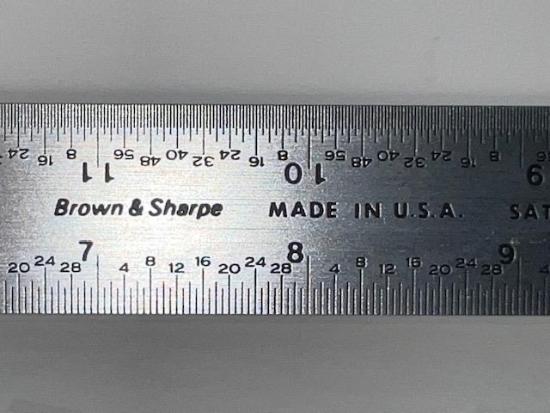 New Old Stock Brown & Sharpe USA 18" Satin Chrome Tempered Combination Square Blade Rule