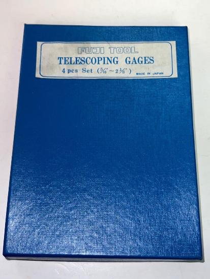 NOS Fuji Tools made in JAPAN 4pc Telescoping Bore Gage Set 5/16" - 2-1/8" Range - Cardon Tools