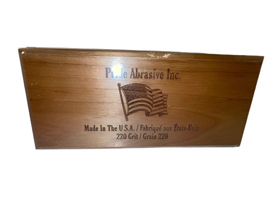  Pride Abrasives USA Made CERAMIC 220x Water Stone with CHERRY Wood  Box