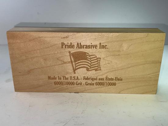 Pride Abrasives USA Made CERAMIC 6000x / 10000x  Water Stone with Wooden Box