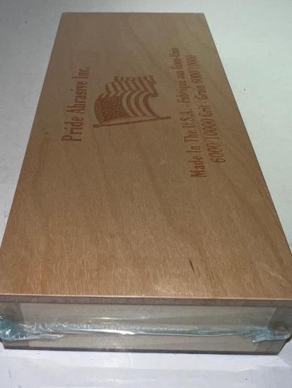 Pride Abrasives USA Made CERAMIC 6000x / 10000x  Water Stone with Wooden Box