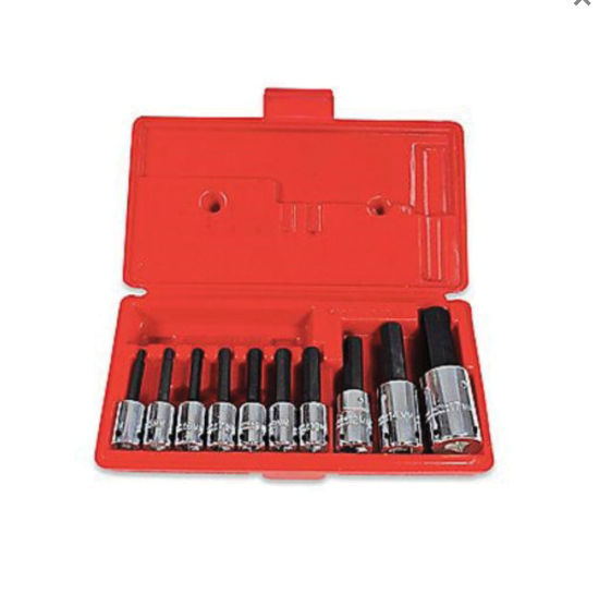 NEW Proto USA J4900MA-TT 10pc METRIC 4-17mm HEX Socket Bit Set , 3/8, 1/2" Dr - Cardon Tools