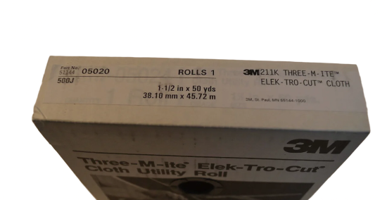 New 500 grit 3M ELEK-TRO-CUT Cloth Utility Sandpaper Shop Roll 1-1/2" x 50yd - Cardon Tools