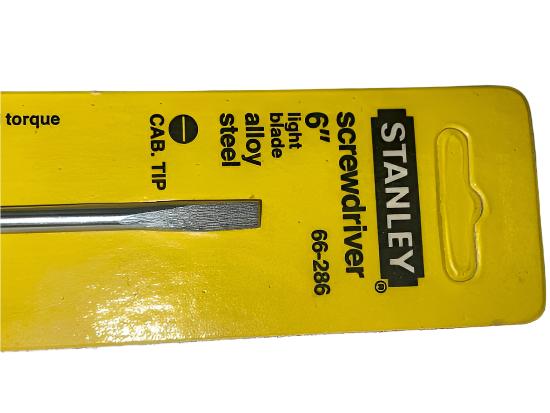 New Old Stock 1986 USA Made Stanley Workmaster  6"  Slot / Flat Head Screwdriver 66-286