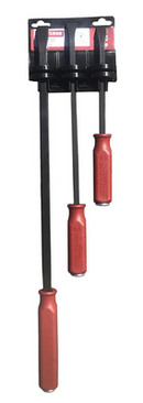 New Old Stock Craftsman USA 3pc Curved Pry Bar with Steel STRIKE Cap 12", 17" & 25" - Cardon Tools