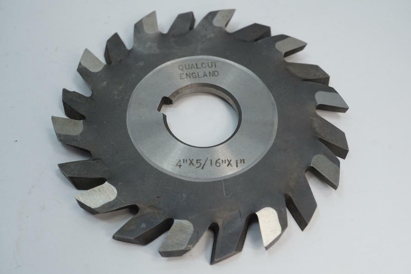 New Qualcut UK Made HSS Staggered Tooth Side Face Milling Cutter 4" x 5/16" x 1"