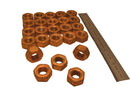 25 New Old Stock 7/16-14 tpi Silicone Bronze 3/4" accross Flats Finished Hex Nuts - Cardon Tools