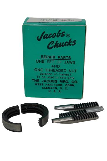 New Old Stock Original Jacobs U1 Jaws & Threaded Nut Repair Kit for 1-1B Drill Chuck. USA