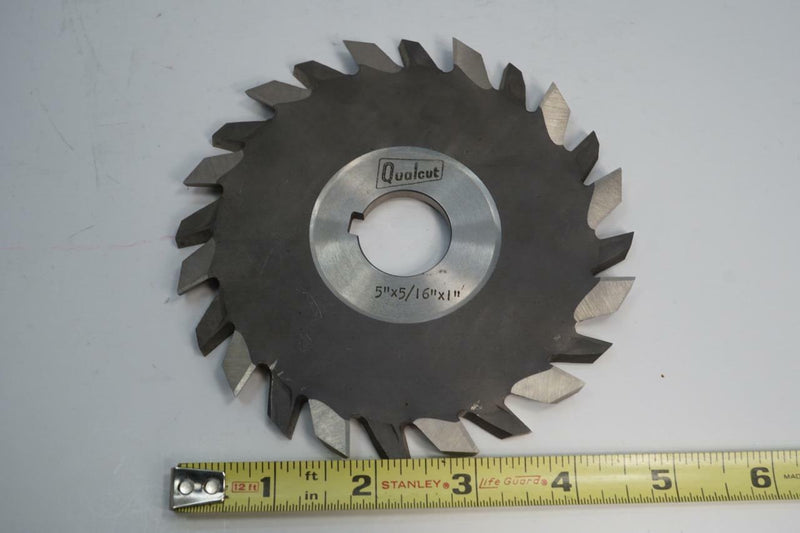 New Qualcut UK Made HSS Staggered Tooth Side Face Milling Cutter 5" x 5/16" x 1"