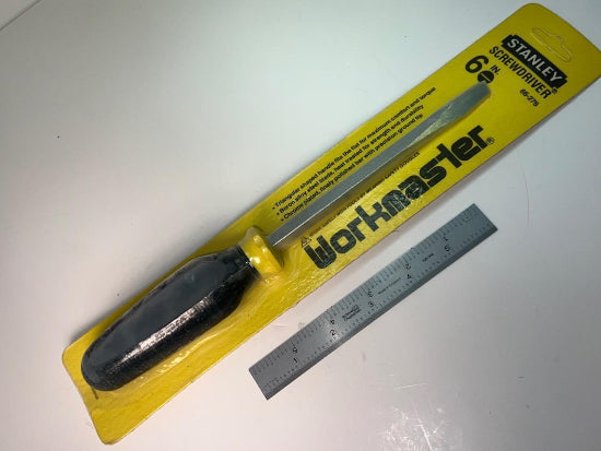 New Old Stock 1980 Stanley USA Workmaster  6" SQUARE SHANK Slot / Flat  Screwdriver 66-276