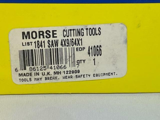 New MORSE UK Made Hss Slitting Saw Milling Cutter 4" x 9/64" x 1" - Cardon Tools