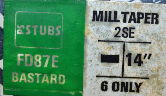 New Old Stock  PS STUBS ENGLAND 14" Premium Quality MILL TAPER BASTARD FILE