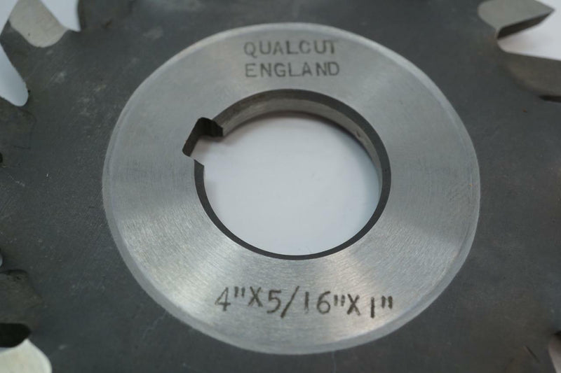 New Qualcut UK Made HSS Staggered Tooth Side Face Milling Cutter 4" x 5/16" x 1"