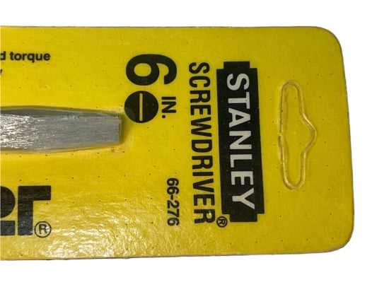 New Old Stock 1980 Stanley USA Workmaster  6" SQUARE SHANK Slot / Flat  Screwdriver 66-276