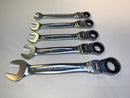 NEW Facom 5pc HINGED Combination RATCHETING Wrench Set 9,11,12,14,18mm - Cardon Tools