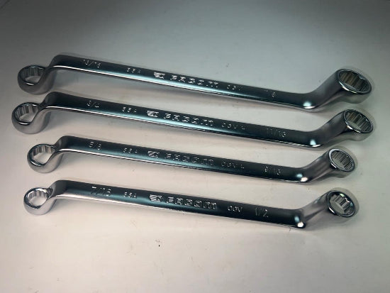 Facom OGV 4pc Set DEEP OFFSET  Box End SAE Wrench Set 7/16"- 7/8" 55A Series