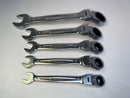 NEW Facom 5pc HINGED Combination RATCHETING Wrench Set 9,11,12,14,18mm - Cardon Tools