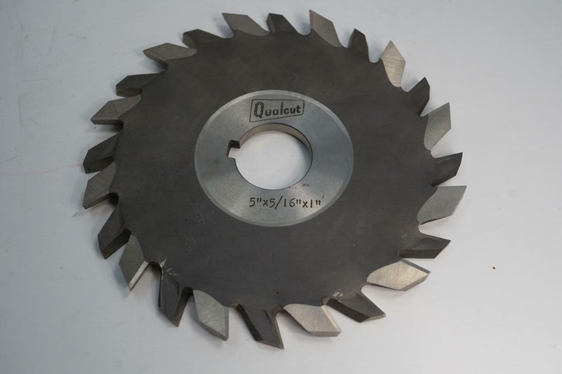 New Qualcut UK Made HSS Staggered Tooth Side Face Milling Cutter 5" x 5/16" x 1"