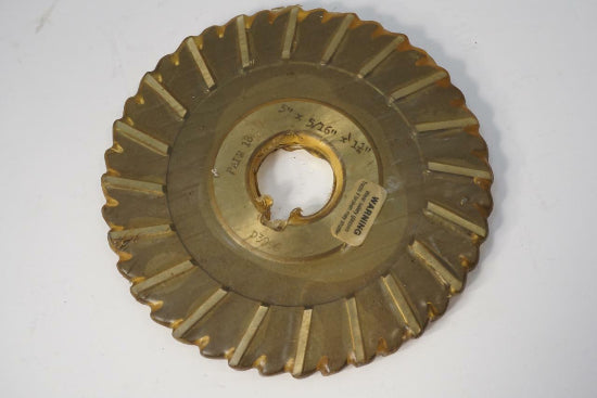 New Walker UK Made HSS Staggered Tooth Milling Cutter  5" x 5/16" x 1-1/4" - Cardon Tools
