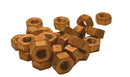 25 New Old Stock 7/16-14 tpi Silicone Bronze 3/4" accross Flats Finished Hex Nuts - Cardon Tools
