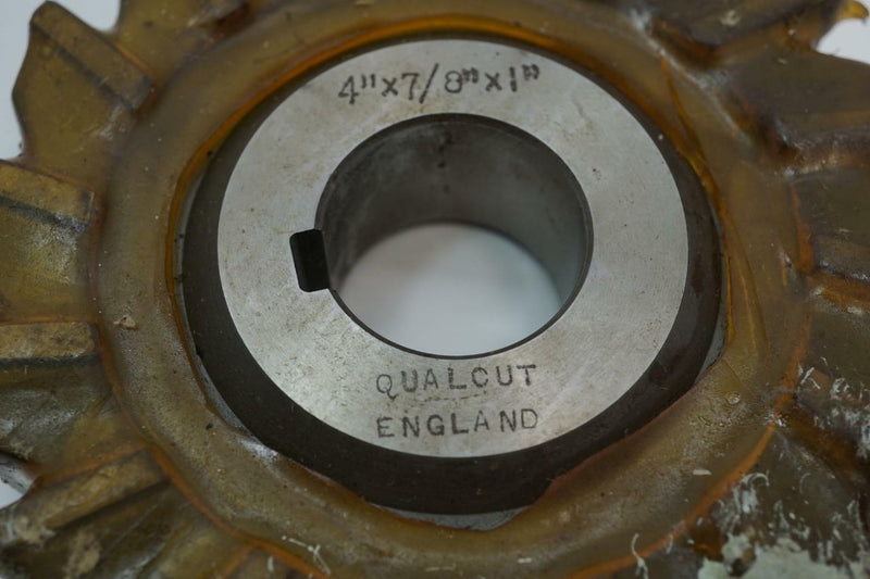 New Qualcut BRITISH Made HSS Plain Side Face Milling Cutter  4" x 7/8" x 1"