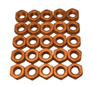 25 New Old Stock 7/16-14 tpi Silicone Bronze 3/4" accross Flats Finished Hex Nuts - Cardon Tools