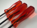 New Old Stock FACOM made in FRANCE 3pc Screwdriver Set  Pozidriv -Orange  ISORYL Handles