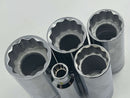 New Old Stock 12 p Set SK S-K USA Made SuperKrome 1/2" Dr. Deep Socket Set 3/8" - 1-1/4" - Cardon Tools