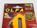 Discontinued OLFA Japan PRO18mm HEAVY-DUTY Snap-Off Knife with Flat Cutting Base and Depth Stop CL9021 - Cardon Tools