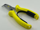 FACOM SHORT Bent Needle Nose / Side Cutting Pliers c/w Return Spring & Off-cut Retainer FLUO - Cardon Tools