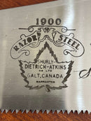 New Old Stock 1960s SHURLY-DIETRICH-ATKINS Galt Canada RAZOR STEEL 26" 8 Point Cross Cut Saw - Cardon Tools